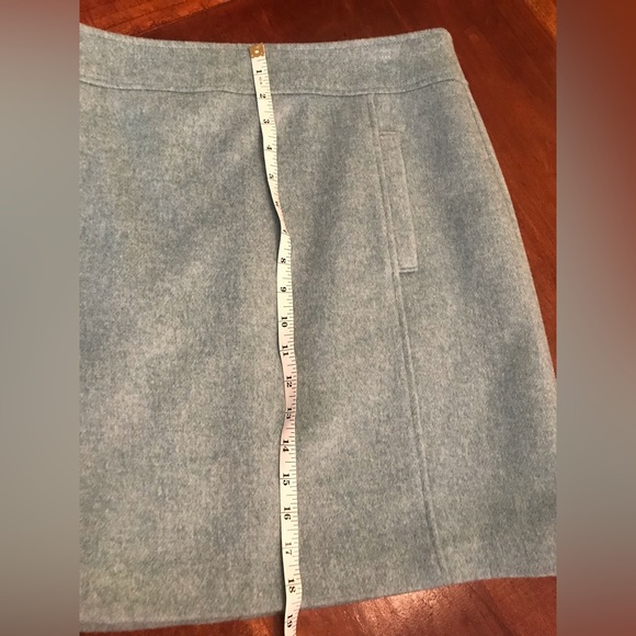 NWT Loft Blue Green Wool Mini Skirt 10 - Picture 6 of 9